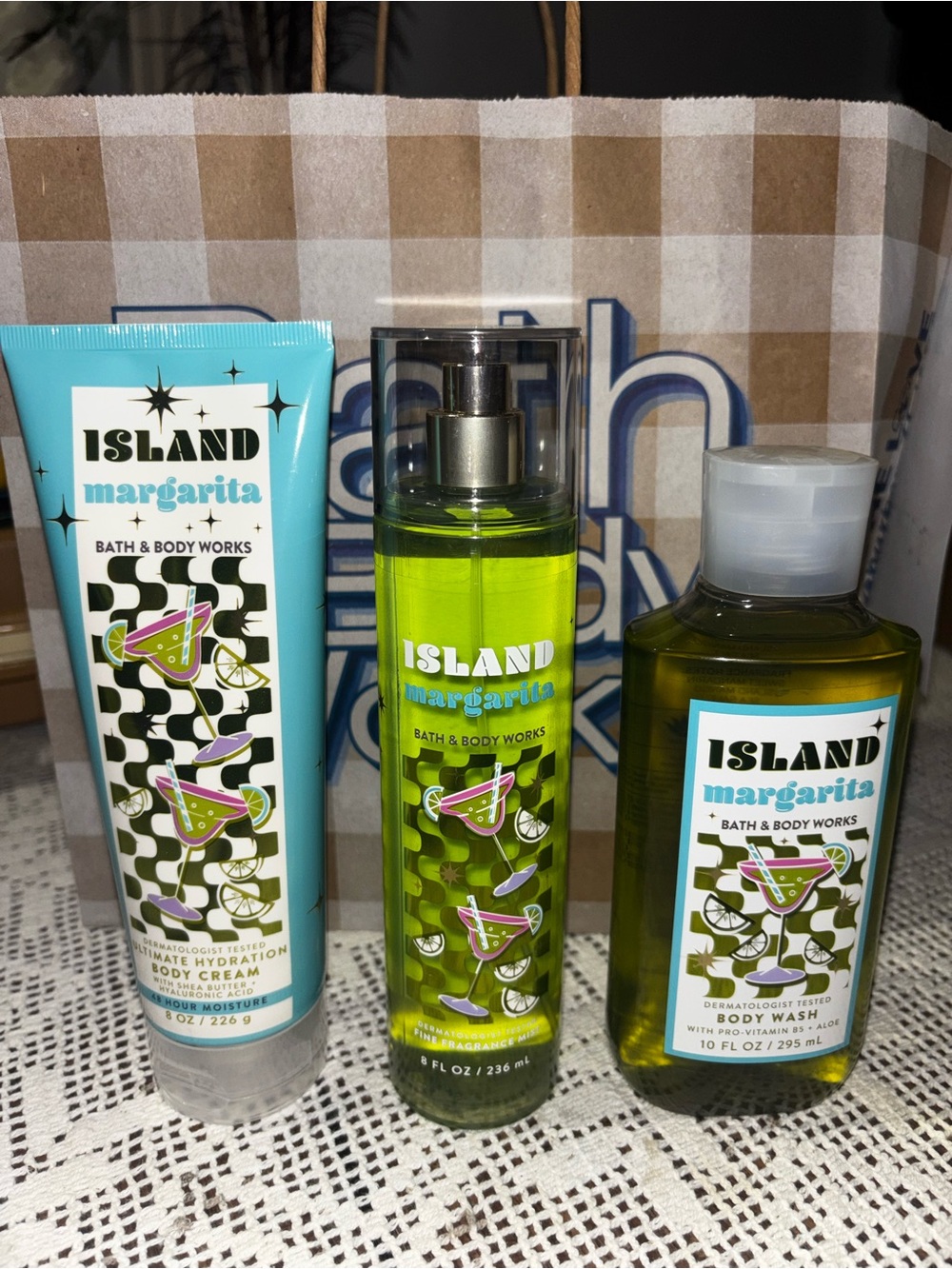 (2026)Bath & Body Works Island Margarita Bath & Body Trio - Bright Green & Teal